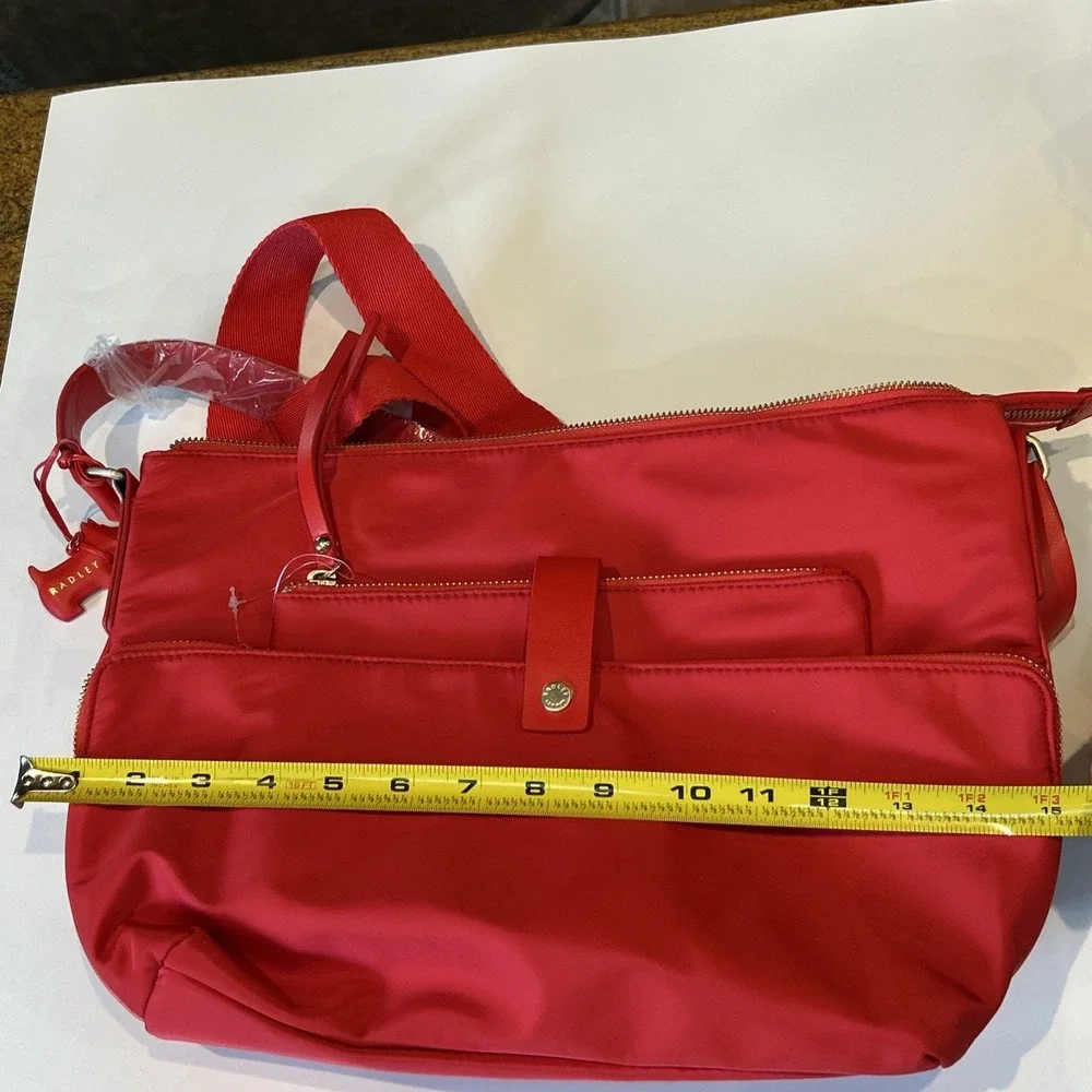 Radley London‎ Large Compartment Crossbody Bag RED Flaw - Picture 12 of 16